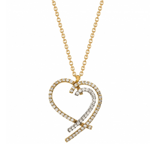 colar em ouro 9k com zircônias