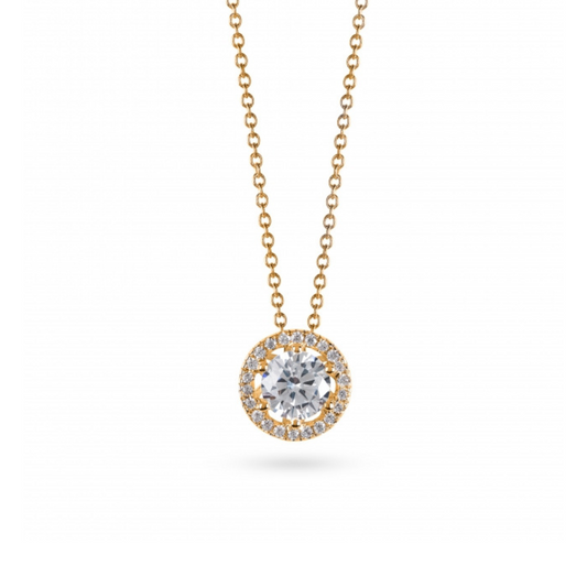 Colar EM OURO 19.2K COM ZIRCONIAS