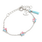 PULSEIRA AGATHA RUIZ DE LA PRADA EM PRATA 925 COM 3 FLORES