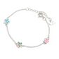 PULSEIRA AGATHA RUIZ DE LA PRADA EM PRATA 925 COM 3 FLORES