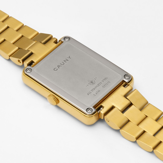 RELÓGIO CAUNY FACETT DOURADO 25 X32 MM