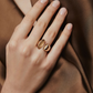 ANEL VIDAL & VIDAL EM BRONZE BANHADO A OURO DE 18KT