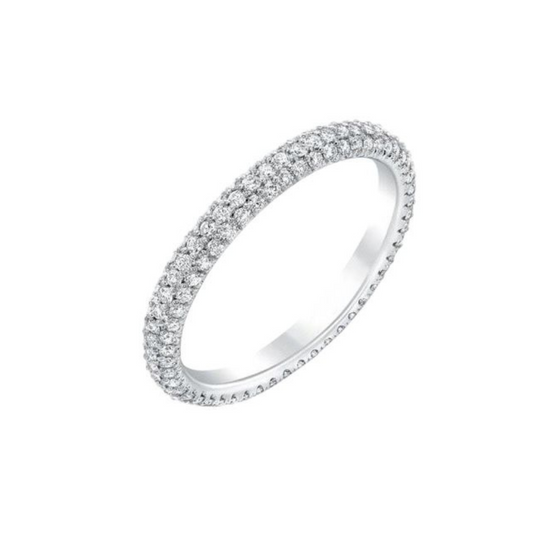 ANEL SENHORA EM OURO 19.2K COM ZIRCONIAS