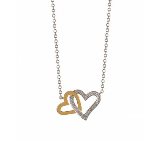 COLAR EM OURO 9K COM ZIRCONIAS- LOVE