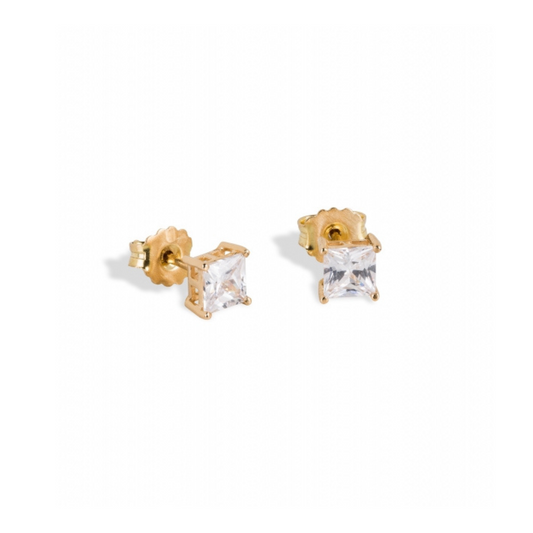 BRINCOS EM OURO 19.2K COM ZIRCÓNIAS
