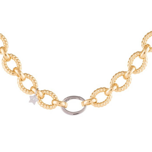 COLAR REBECCA ATHENA BRONZE COM BANHO DE OURO 24K