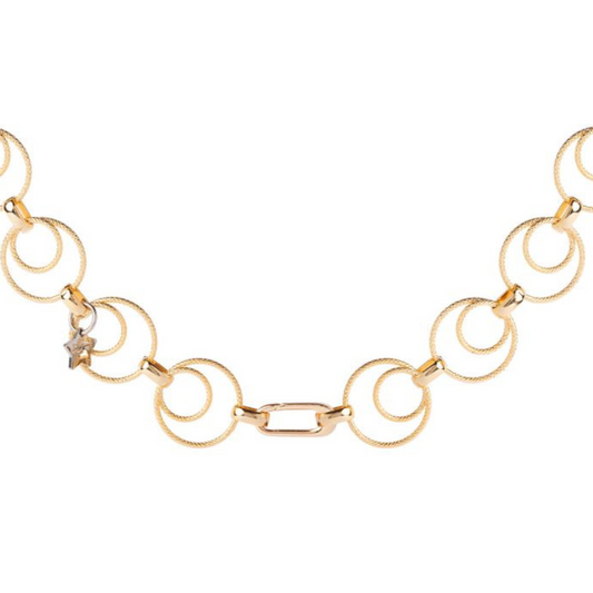 COLAR REBECCA ATHENA BRONZE COM BANHO DE OURO 24K