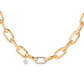 COLAR REBECCA DIVA ALUMINIO COM BANHO DE OURO 24K
