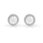 BRINCOS GUESS EM AÇO  EM AÇO PRATEADO C/ ZIRCÓNIAS - STUDS PARTY