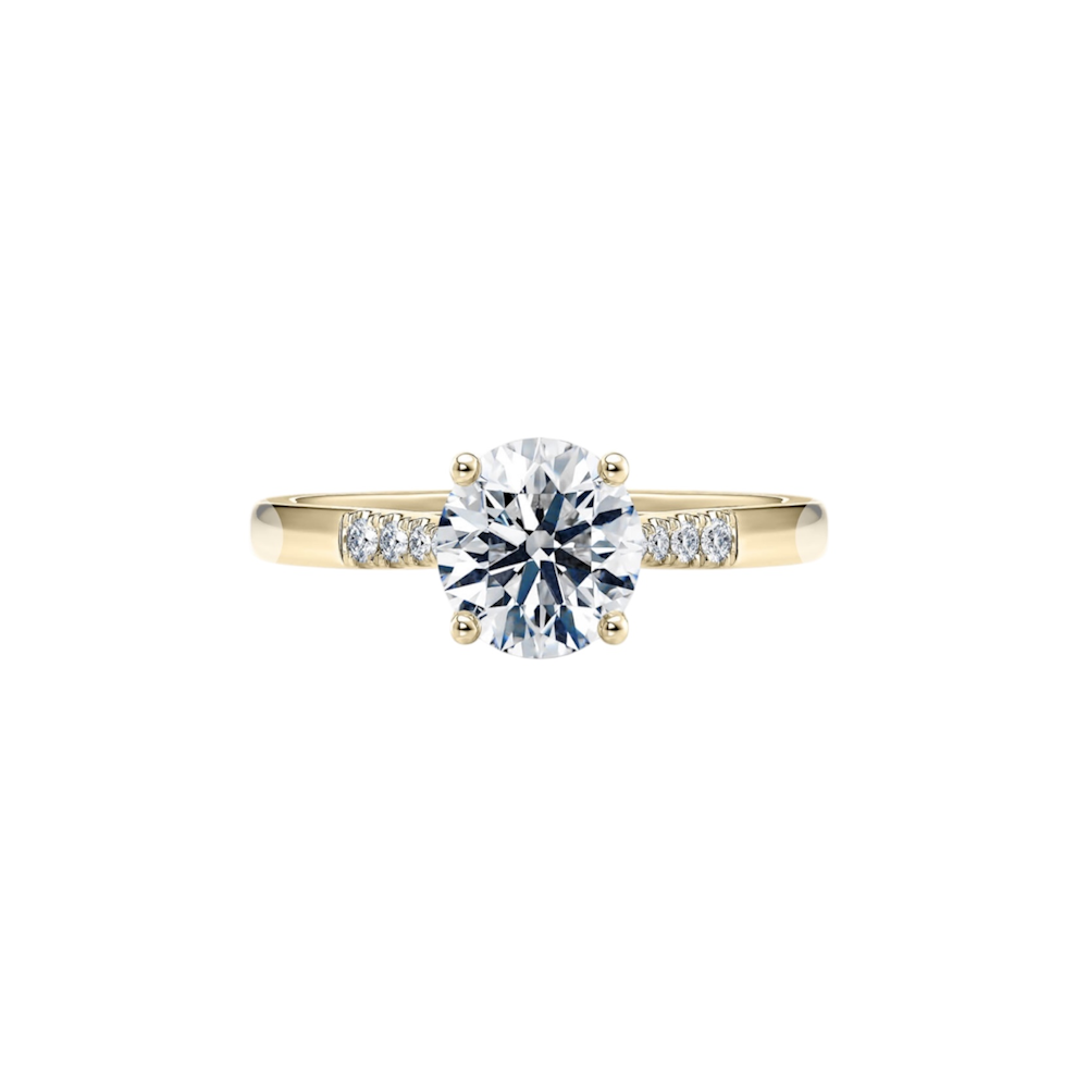 ANEL EM OURO 19,2K, COM DIAMANTES