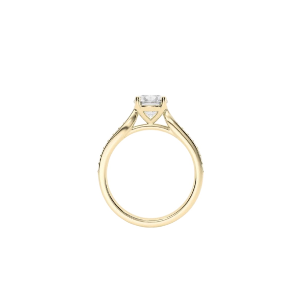 ANEL EM OURO 19,2K, COM DIAMANTES