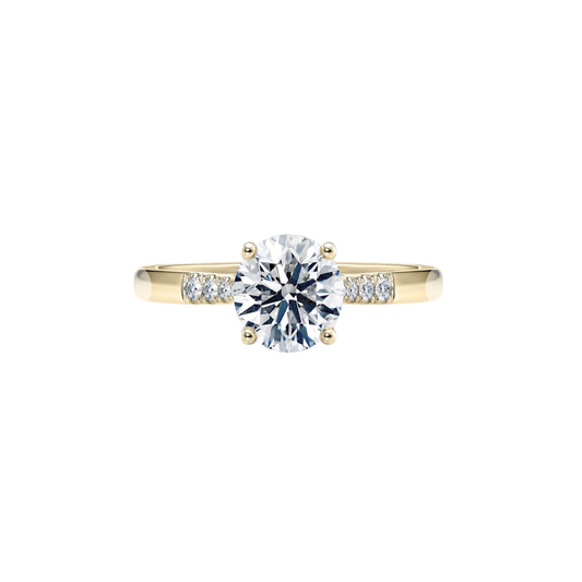 ANEL EM OURO 19,2K, COM DIAMANTES