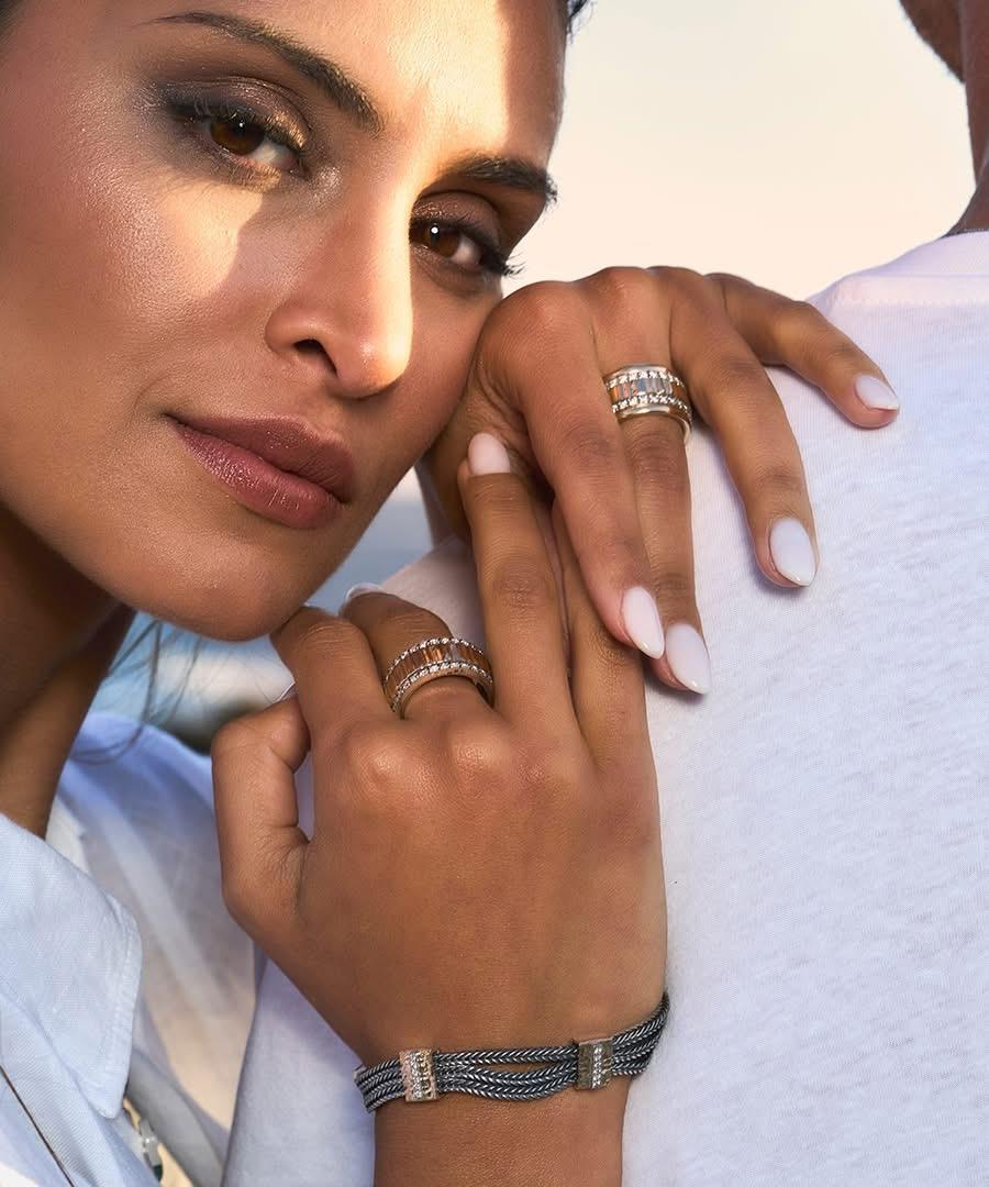 ANEL GÜMÜS EM PRATA 925% 13,0GR E OURO 375% 1,0GR C/ ZIRCONIAS