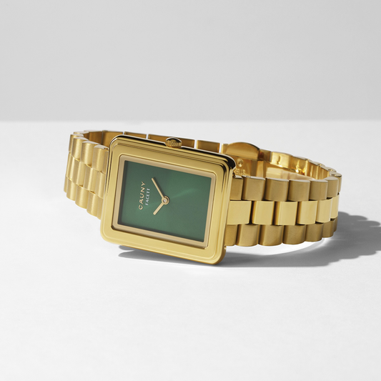 Relógio Cauny Facett Mini 21x28mm Mst Verde Dourado