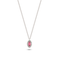 Colar em Ouro 19,2k com Diamantes com Topázio Rosa Natural