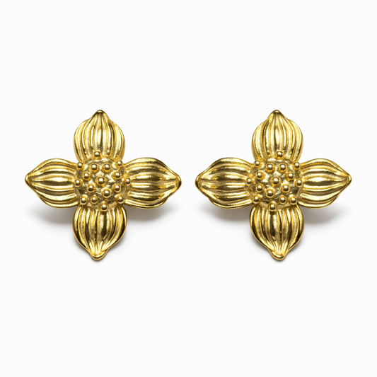 BRINCO EM PRATA 925 FLOR