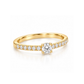 ANEL ROMANTIS EM OURO 19,2K COM DIAMANTES 1 DIAMANTE CENTRAL 0,15CT H/VS 12 DIAMANTES 0,09CT H/VS