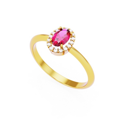 ANEL EM OURO COM ZIRCONIAS