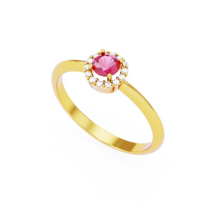 ANEL EM OURO COM ZIRCÔNIAS