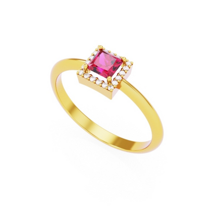 ANEL EM OURO COM ZIRCÔNIAS