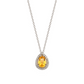 COLAR EM OURO 19,2K, COM DIAMANTES E TOPAZIO AMARELO