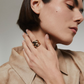 ANEL VIDAL & VIDAL EM BRONZE COM BANHO OURO 18K