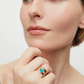 ANEL VIDAL & VIDAL EM BRONZE COM BANHO DE OURO 18K