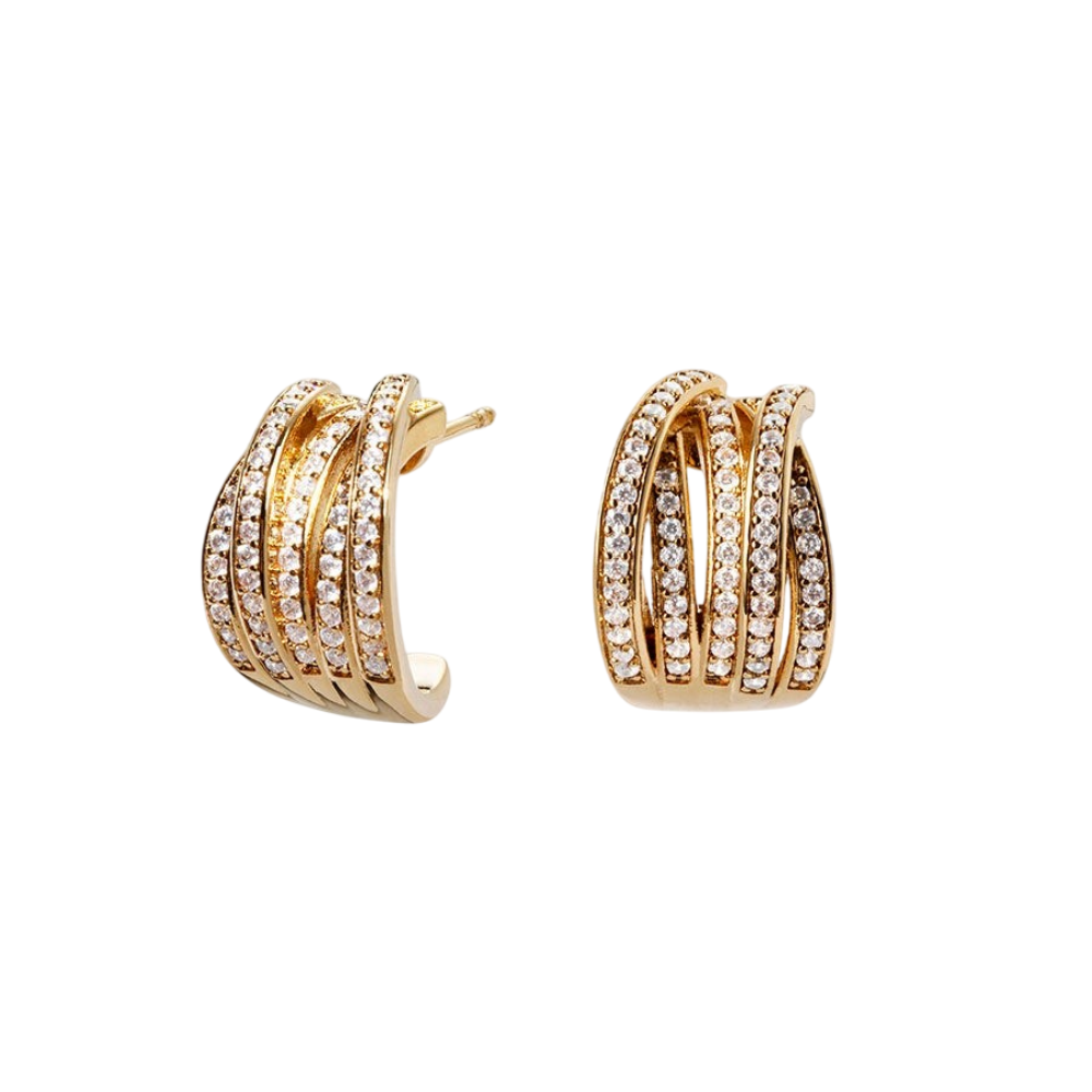 BRINCOS VIDAL & VIDAL EM BRONZE COM  BANHO DE OURO 18K