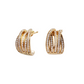 BRINCOS VIDAL & VIDAL EM BRONZE COM  BANHO DE OURO 18K