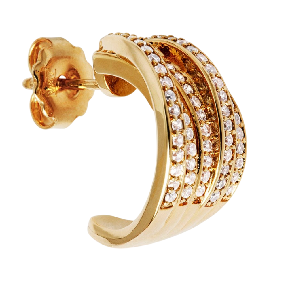 BRINCOS VIDAL & VIDAL EM BRONZE COM  BANHO DE OURO 18K