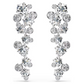 Brincos  Swarovski Constella drop earrings, Mixed cuts, White, Rhodium plated