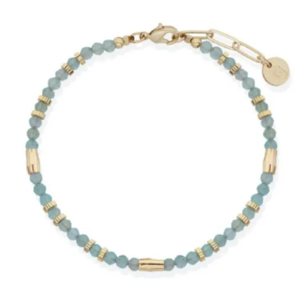 PULSEIRA LIU JO EM AÇO COM PEDRAS AZUIS LJ2896