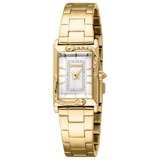 RELOGIO JUTS CAVALLI SNAKE DOURADO MOST. PRATA 27mmJC1L364M0065