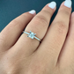ANEL SOLITÁRIO EM OURO 18K COM DIAMANTES 0.08CT E  0.12CT