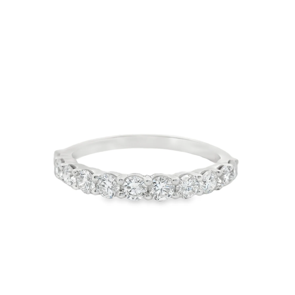 ANEL JOALHARIA EM OURO 18K C/ 9 DIAMANTES LABORATORIO