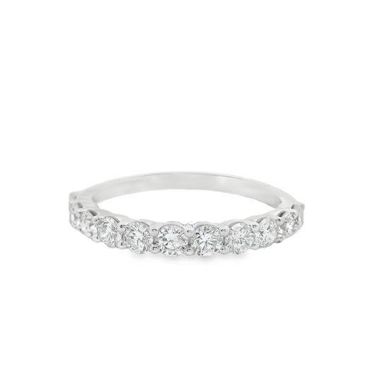 ANEL JOALHARIA EM OURO 18K C/ 9 DIAMANTES LABORATORIO