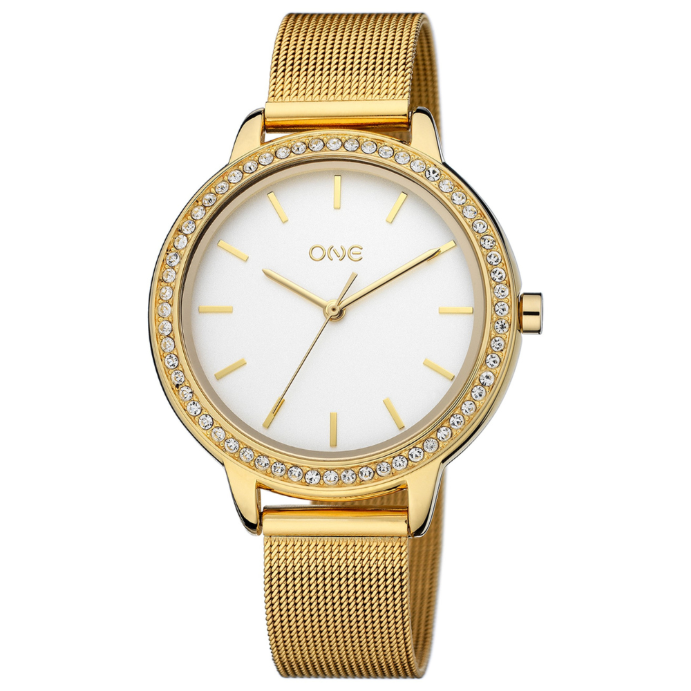 RELÓGIO ONE SENHORA TWIN SPARK GOLD MESH