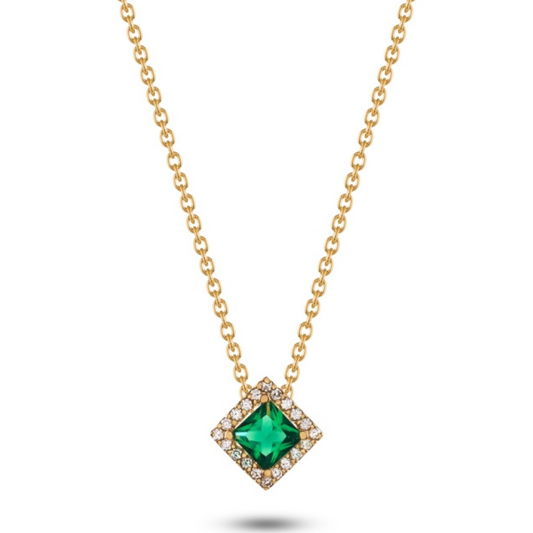 COLAR EM OURO COM ZIRCONIAS