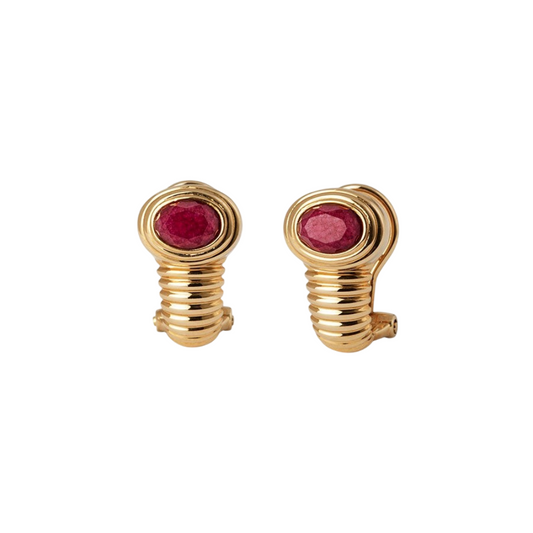 BRINCOS VIDAL & VIDAL EM BRONZE BANHADO A OURO 18K