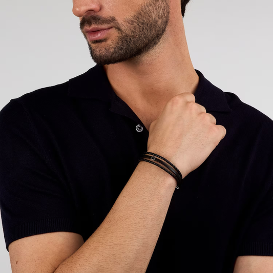 PULSEIRA MASERATI E AÇO E PELE