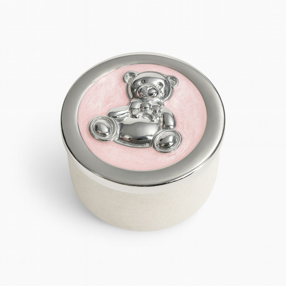 CAIXA 1º DENTE 045MM URSO ROSA SILVER PLATED