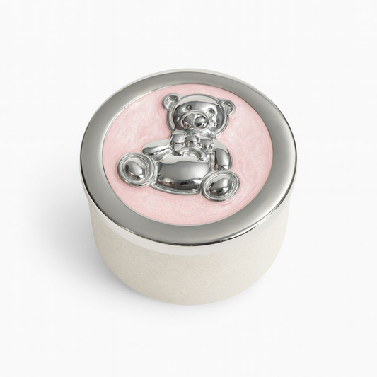 CAIXA 1º DENTE 045MM URSO ROSA SILVER PLATED