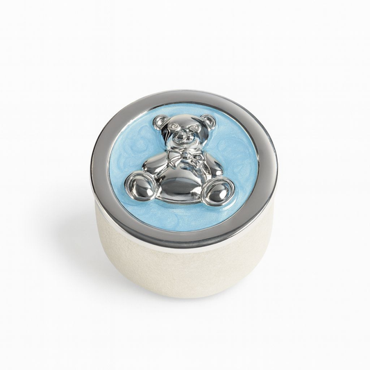 CAIXA 1º DENTE 045MM URSO AZUL SILVER PLATED
