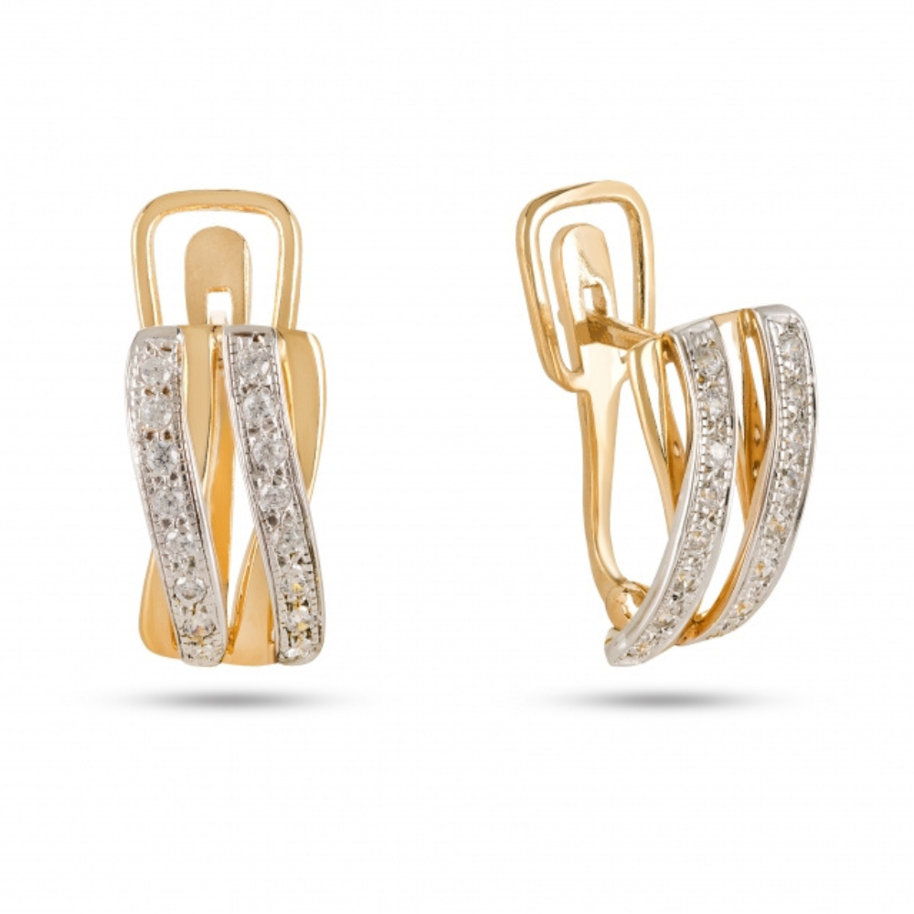 BRINCOS EM OURO E ZIRCONIAS