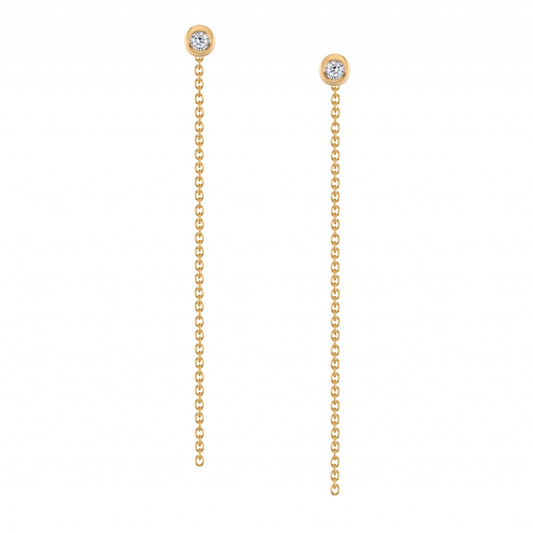 BRINCOS EM OURO COM ZIRCONIA