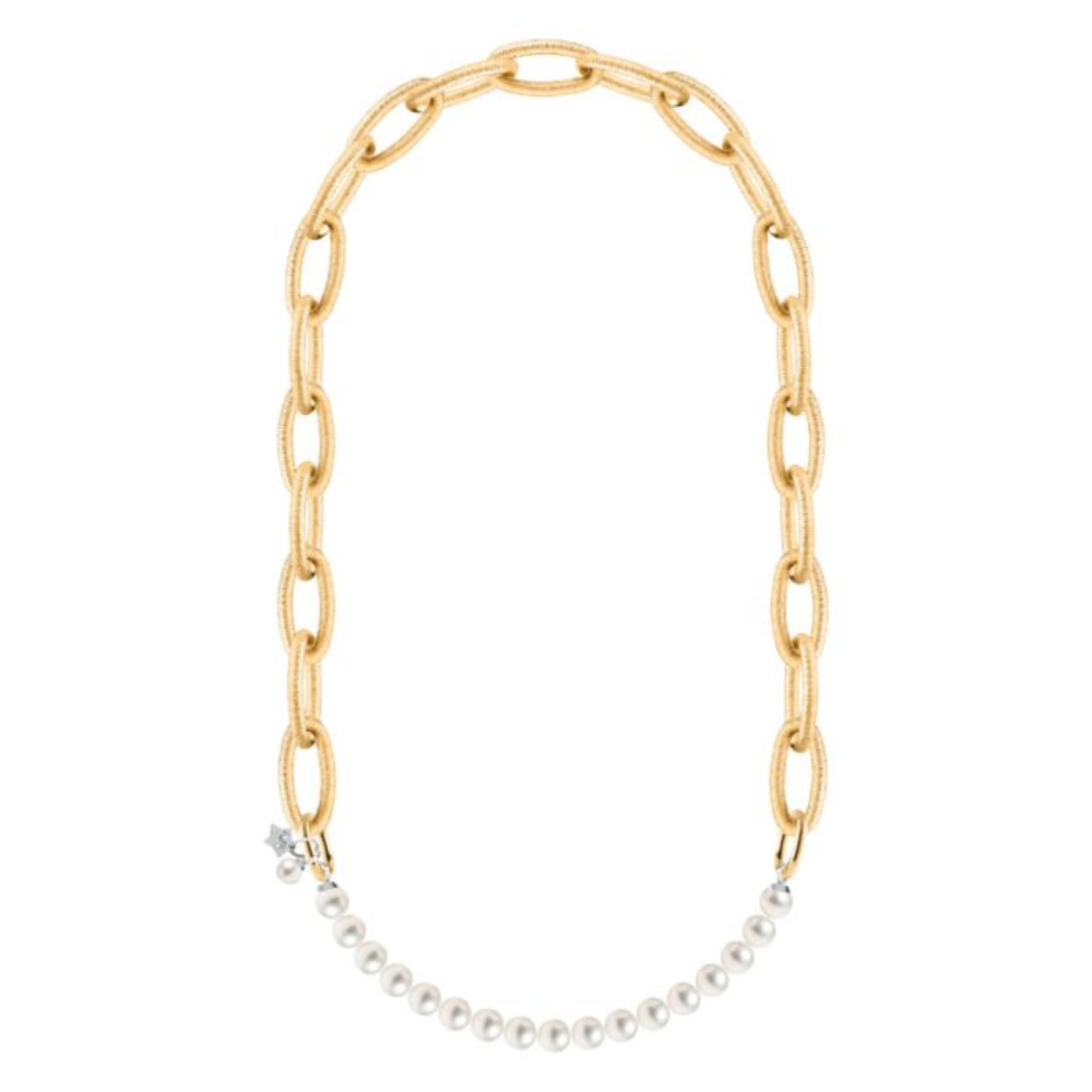 COLAR  REBECCA DIVA AL. COM BANHO DE OURO 24K E PEROLAS