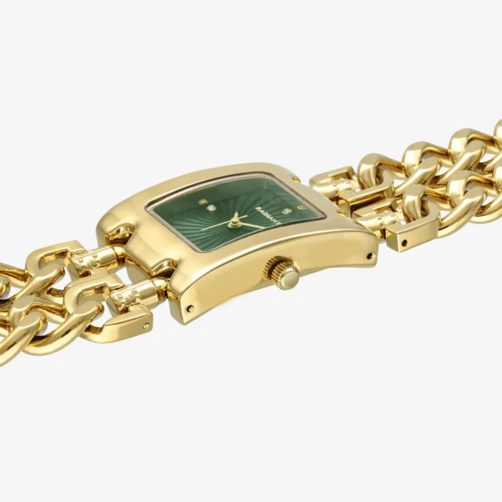 RELOGIO RADIANT DONATELLA DOURADO MOST. VERDE