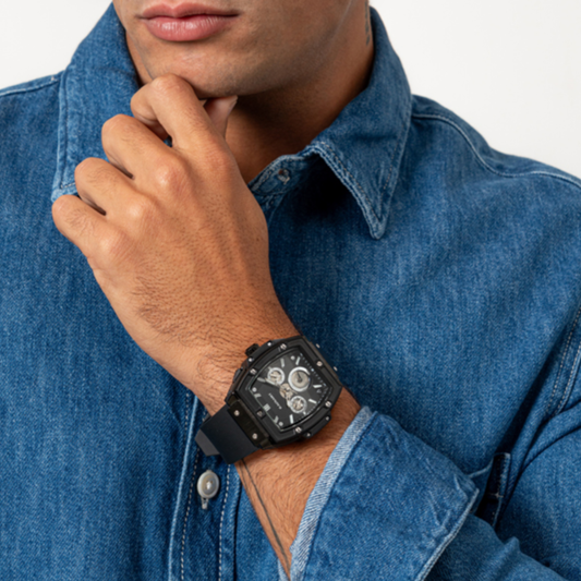 RELÓGIO RADIANT HOMEM RYAN PRETO/SILICONE