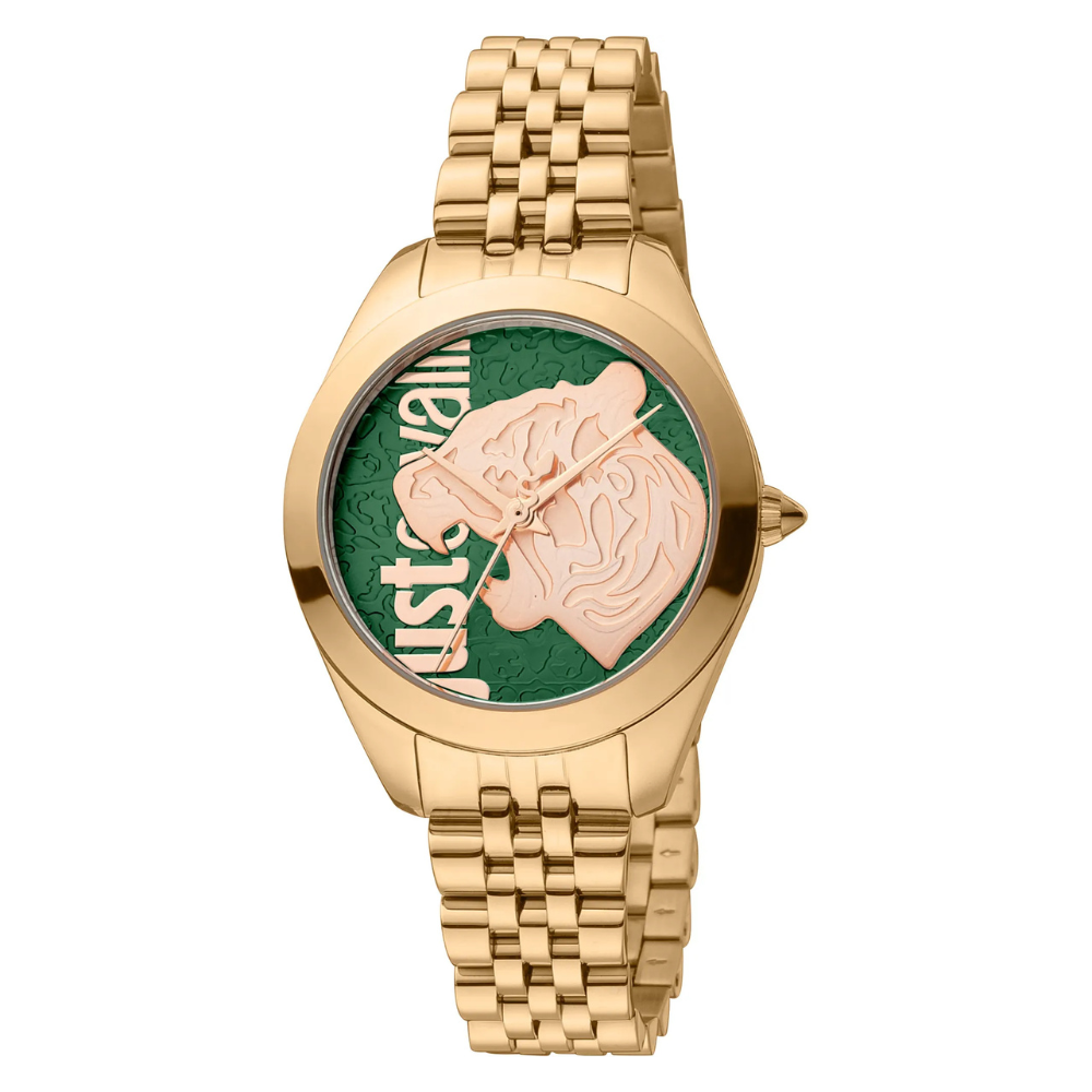 RELÓGIO JUST CAVALLI  ANIMALIER MOSTRADOR VERDE