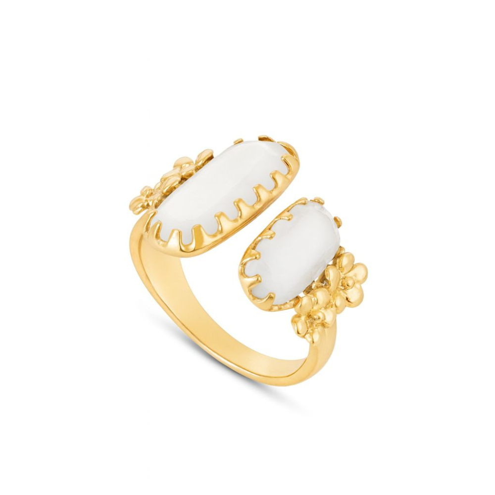 ANEL  SARA SOUSA PINTO EM PRATA 925 DOURADA